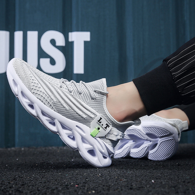 Scarpe da ginnastica sportive da uomo virali TikTok con lacci 2024 alla moda casual con suola intrecciata ultraleggera e testurizzata, scarpe comode | 2206