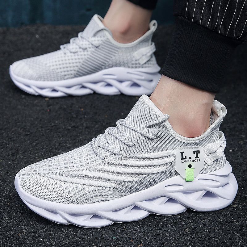 Scarpe da ginnastica sportive da uomo virali TikTok con lacci 2024 alla moda casual con suola intrecciata ultraleggera e testurizzata, scarpe comode | 2206