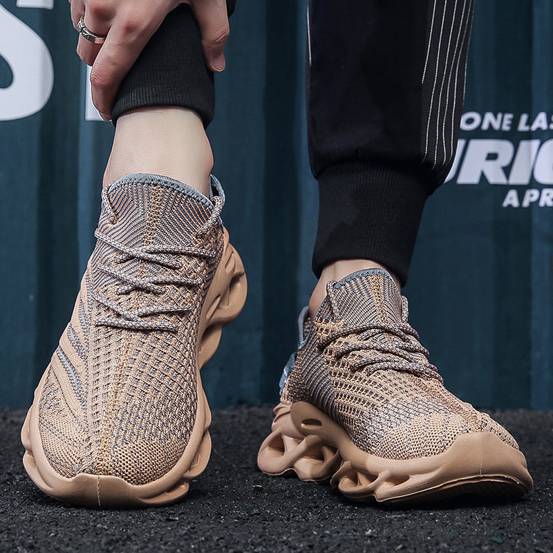 Scarpe da ginnastica sportive da uomo virali TikTok con lacci 2024 alla moda casual con suola intrecciata ultraleggera e testurizzata, scarpe comode | 2206