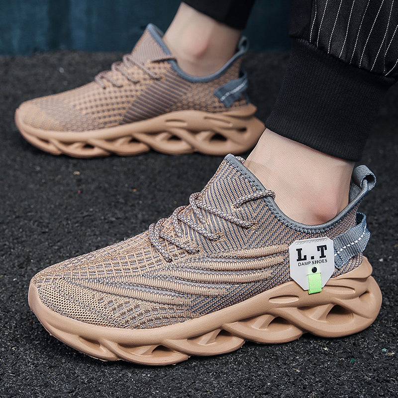 Scarpe da ginnastica sportive da uomo virali TikTok con lacci 2024 alla moda casual con suola intrecciata ultraleggera e testurizzata, scarpe comode | 2206