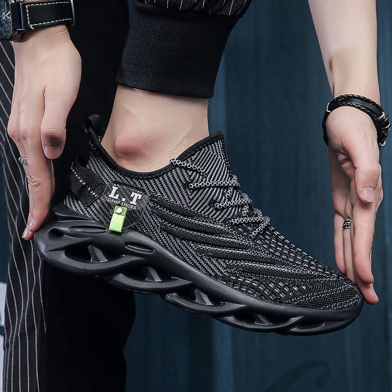 Scarpe da ginnastica sportive da uomo virali TikTok con lacci 2024 alla moda casual con suola intrecciata ultraleggera e testurizzata, scarpe comode | 2206