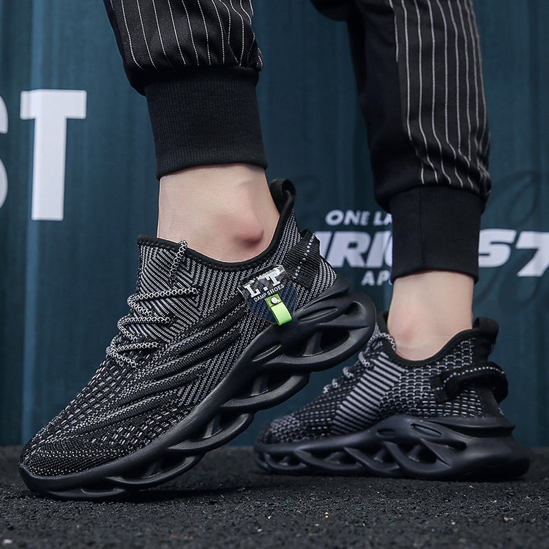 Scarpe da ginnastica sportive da uomo virali TikTok con lacci 2024 alla moda casual con suola intrecciata ultraleggera e testurizzata, scarpe comode | 2206