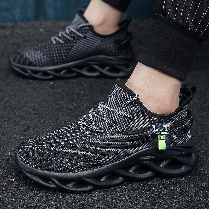 Scarpe da ginnastica sportive da uomo virali TikTok con lacci 2024 alla moda casual con suola intrecciata ultraleggera e testurizzata, scarpe comode | 2206