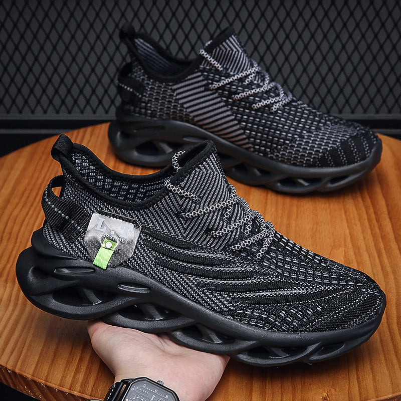 Scarpe da ginnastica sportive da uomo virali TikTok con lacci 2024 alla moda casual con suola intrecciata ultraleggera e testurizzata, scarpe comode | 2206