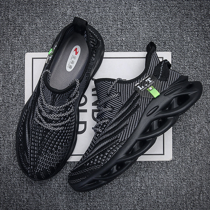 Scarpe da ginnastica sportive da uomo virali TikTok con lacci 2024 alla moda casual con suola intrecciata ultraleggera e testurizzata, scarpe comode | 2206