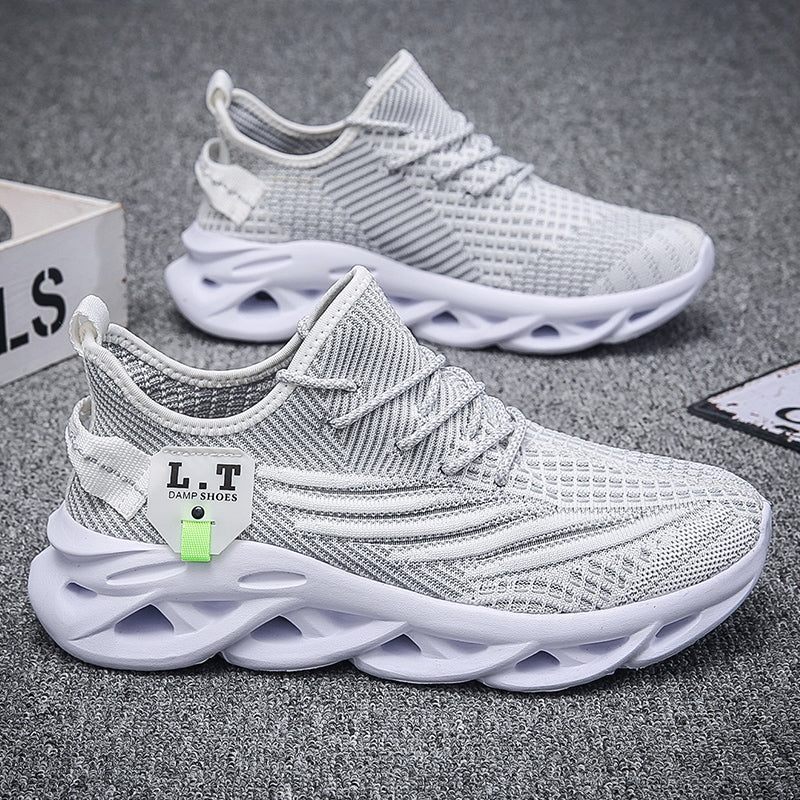 Scarpe da ginnastica sportive da uomo virali TikTok con lacci 2024 alla moda casual con suola intrecciata ultraleggera e testurizzata, scarpe comode | 2206