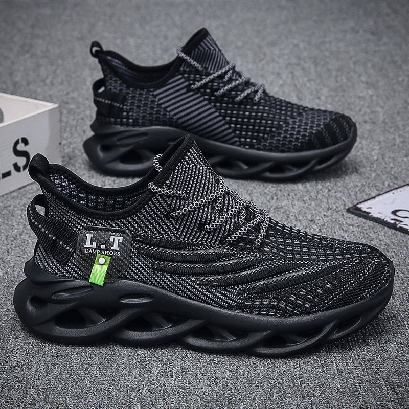 Scarpe da ginnastica sportive da uomo virali TikTok con lacci 2024 alla moda casual con suola intrecciata ultraleggera e testurizzata, scarpe comode | 2206