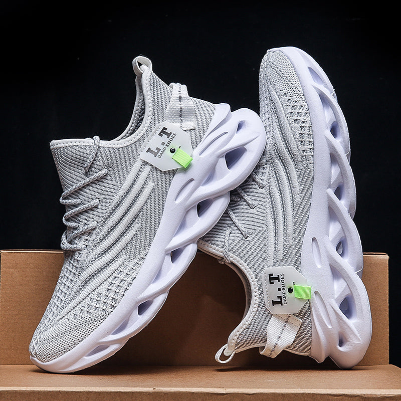 Scarpe da ginnastica sportive da uomo virali TikTok con lacci 2024 alla moda casual con suola intrecciata ultraleggera e testurizzata, scarpe comode | 2206