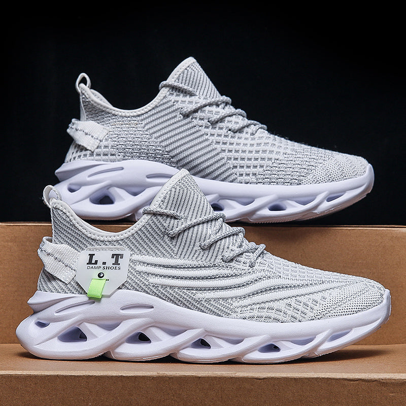 Scarpe da ginnastica sportive da uomo virali TikTok con lacci 2024 alla moda casual con suola intrecciata ultraleggera e testurizzata, scarpe comode | 2206