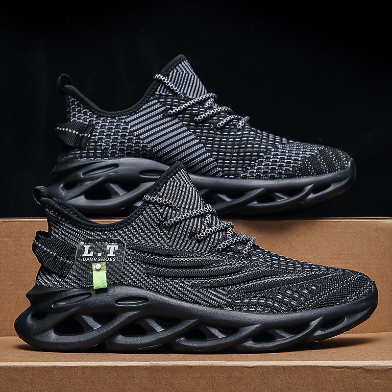 Scarpe da ginnastica sportive da uomo virali TikTok con lacci 2024 alla moda casual con suola intrecciata ultraleggera e testurizzata, scarpe comode | 2206
