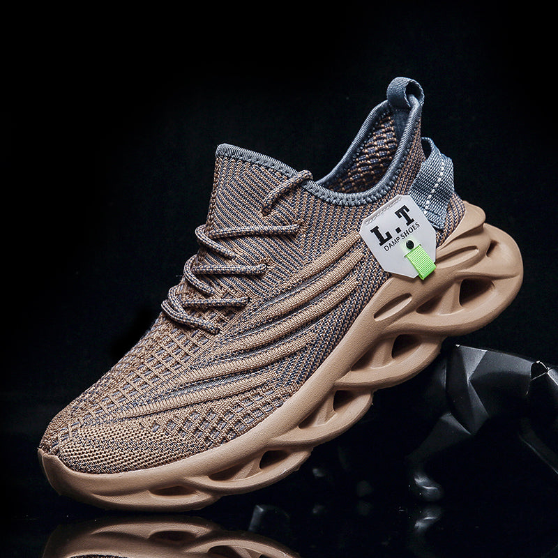 Scarpe da ginnastica sportive da uomo virali TikTok con lacci 2024 alla moda casual con suola intrecciata ultraleggera e testurizzata, scarpe comode | 2206
