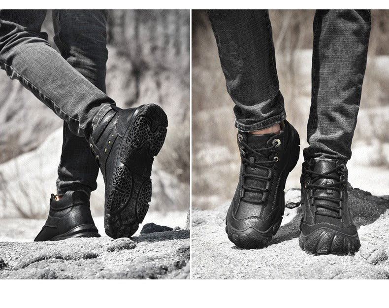Bottes classiques formelles en cuir pour hommes, chaussures de randonnée imperméables pour l'extérieur | 5202