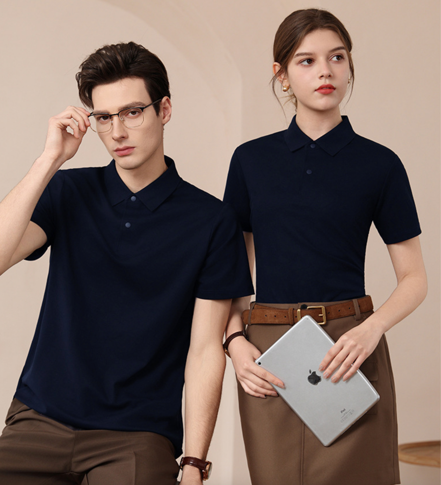 100-Count Mercerized Cotton Polo Shirt | Antibacterial & Cooling | Unisex Summer Short Sleeve Polo Tee | L11-8230