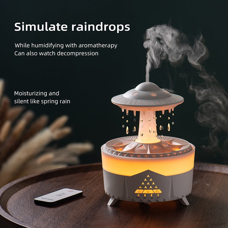 Telecomando Raindrop Cloud Umidificatore 7 colori LED Lampada UFO Diffusori di aromi | X01