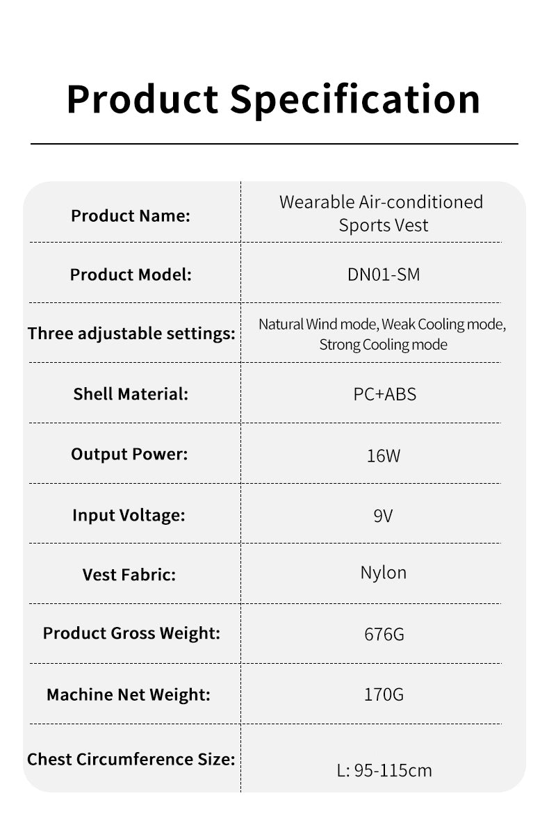 Gilet de sport rafraîchissant et climatisé pour homme SenmiCool | SM001