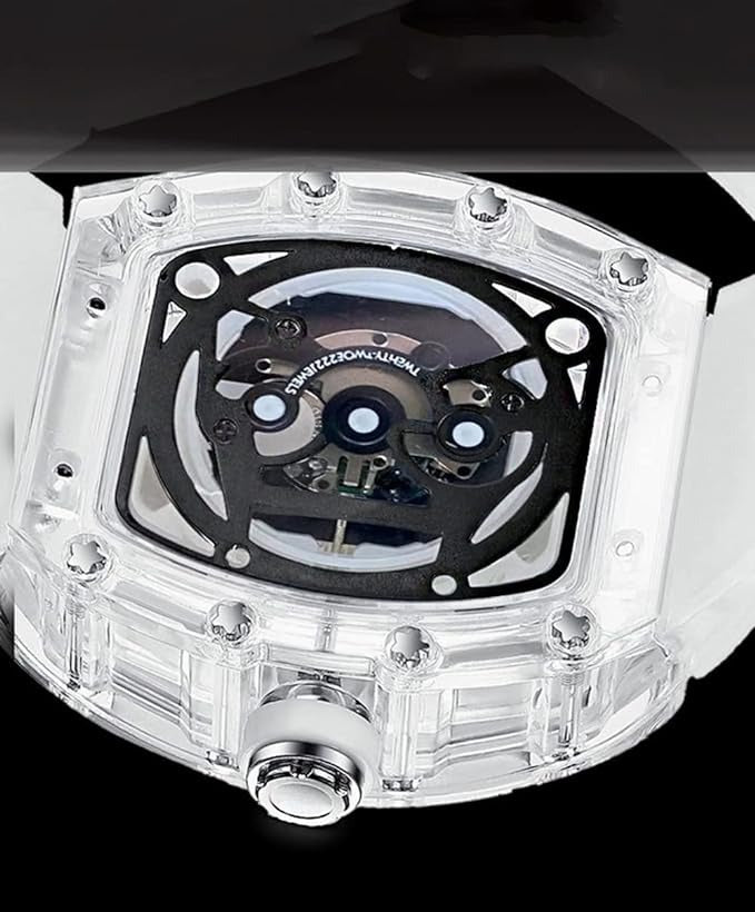 Orologi da uomo di lusso Orologio meccanico automatico a forma di barile trasparente | K-2015A