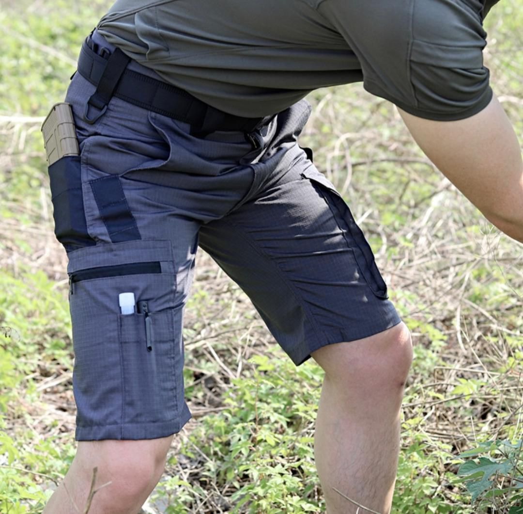 Pantaloncini cargo da lavoro da uomo con multitasche per allenamento da corsa all'aperto, pantaloncini da trekking, pantaloni tattici impermeabili | RSP01