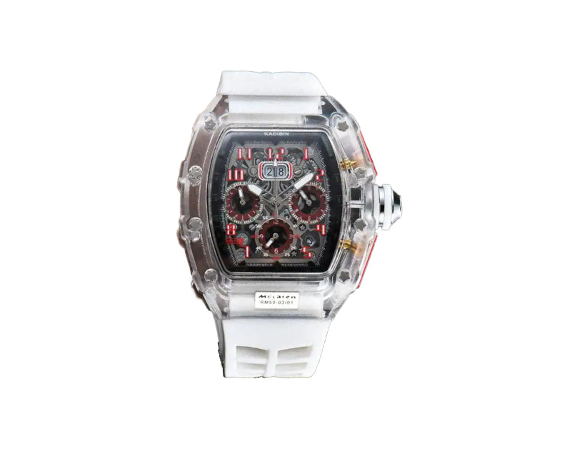 Men's Luxury Best Sports Watch Transparent Case Chronograph New Gift Watches |