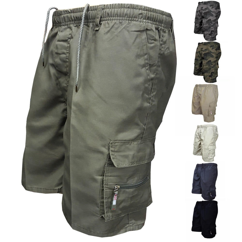 Nuovi pantaloncini cargo da combattimento con elastico in vita, pantaloni casual estivi | 316