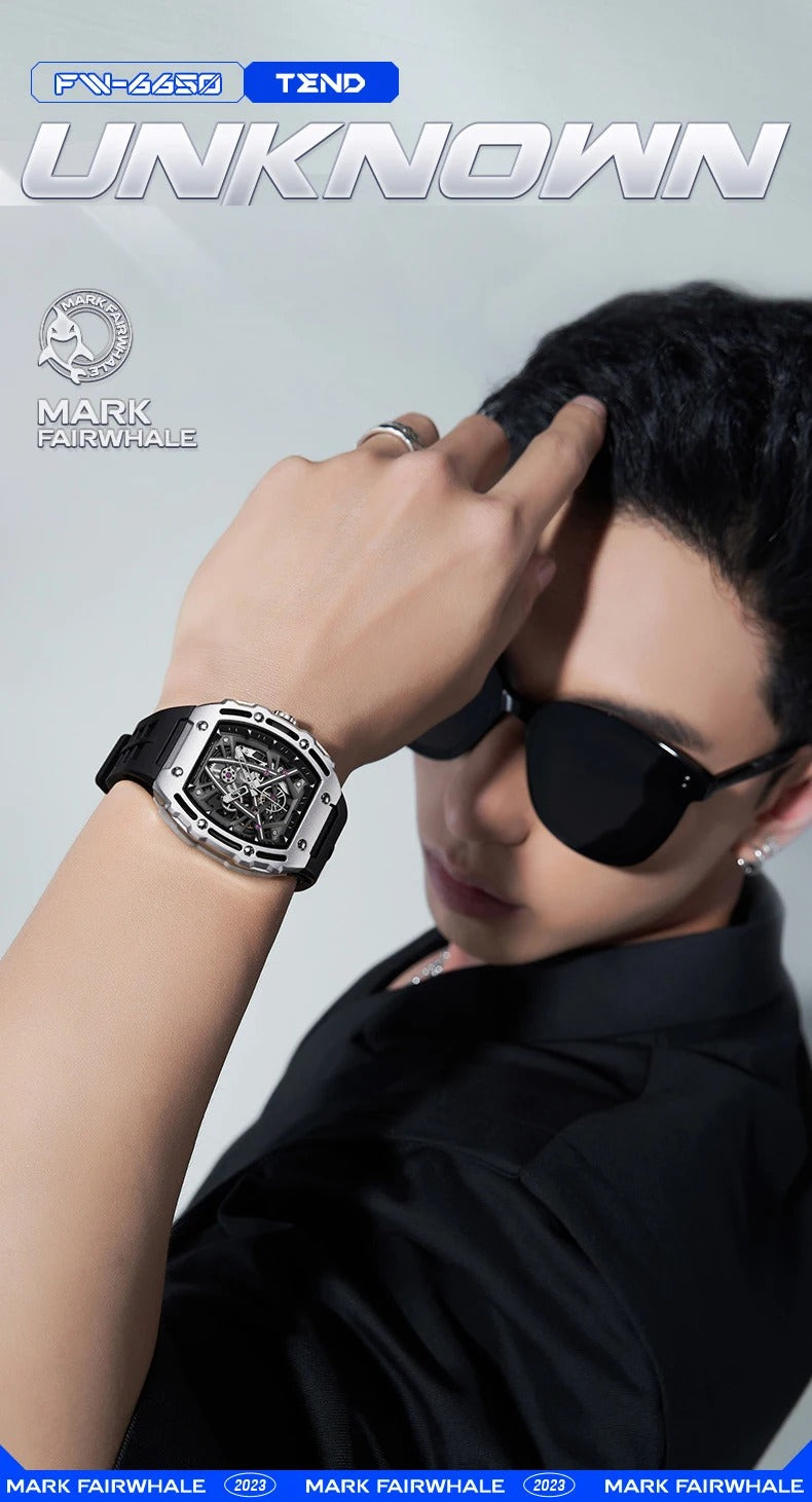 Montre-bracelet mécanique de luxe pour homme, montre automatique étanche en verre saphir | 6650
