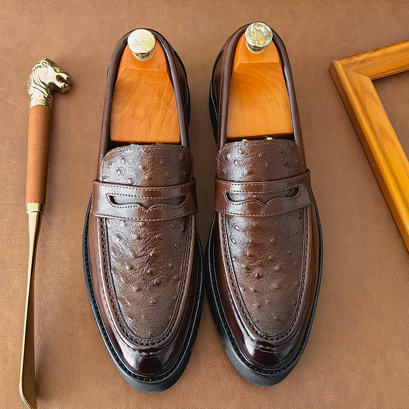 Mocassins Penny pour hommes de qualité supérieure, mocassins d'affaires formels à enfiler, chaussures en cuir | 8851