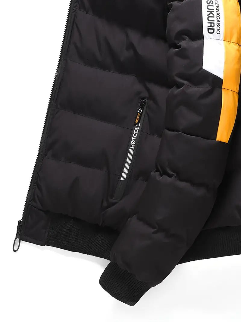 Men's Hooded Puffer Jacket Casual Regular Fit Winter Coat Down Jacket | 2021/TL
