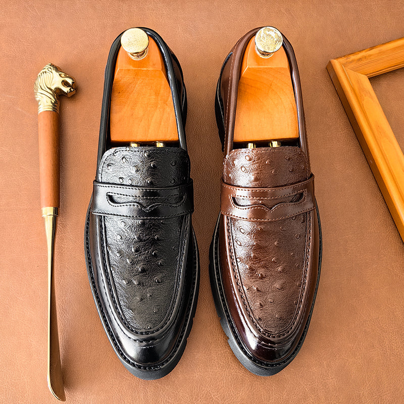 Mocassins Penny pour hommes de qualité supérieure, mocassins d'affaires formels à enfiler, chaussures en cuir | 8851
