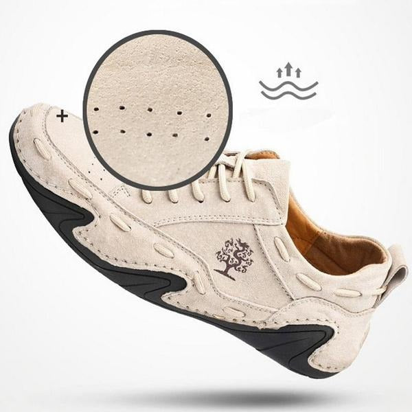 Scarpe da ginnastica casual in pelle da uomo fatte a mano, mocassini traspiranti, scarpe da barca da passeggio | 88897