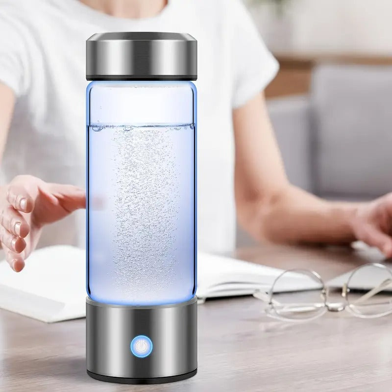 Hydrogen Water Bottle – USB Rechargeable & Portable with Stainless Steel Cap Transforms Regular Water into Hydrogen-Rich Hydration | TQ-08