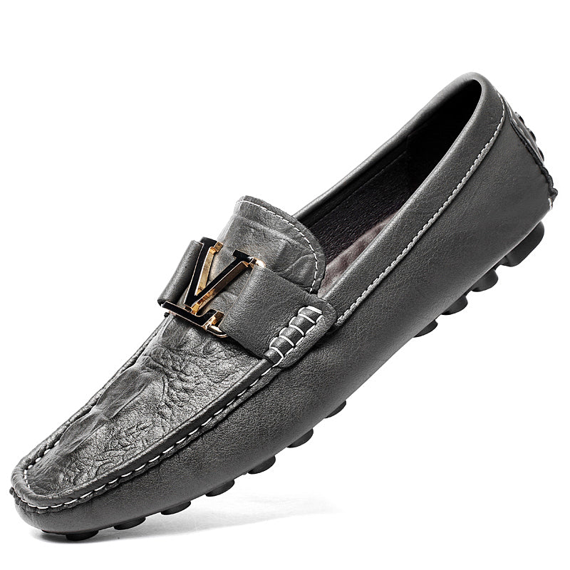 Scarpe in vera pelle di alta qualità, mocassini casual da infilare, scarpe in pelle | H9901