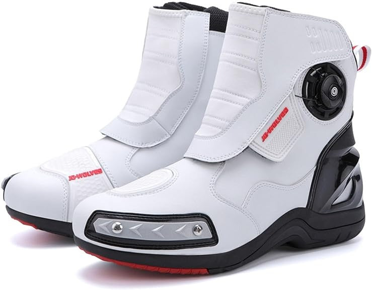 Scarpe da motociclista in pelle con supporto per caviglia impermeabile professionale | 666