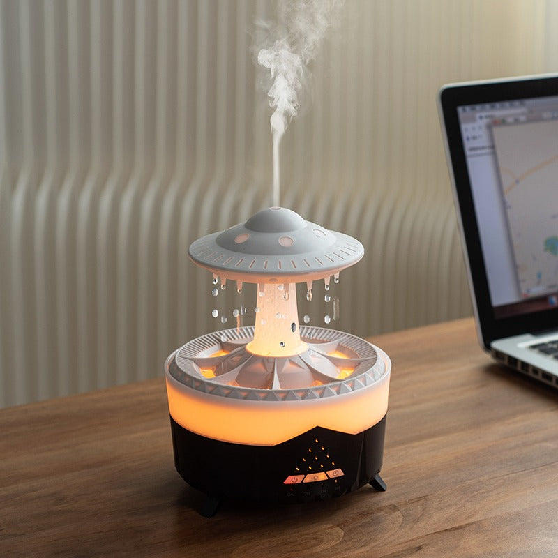 Telecomando Raindrop Cloud Umidificatore 7 colori LED Lampada UFO Diffusori di aromi | X01