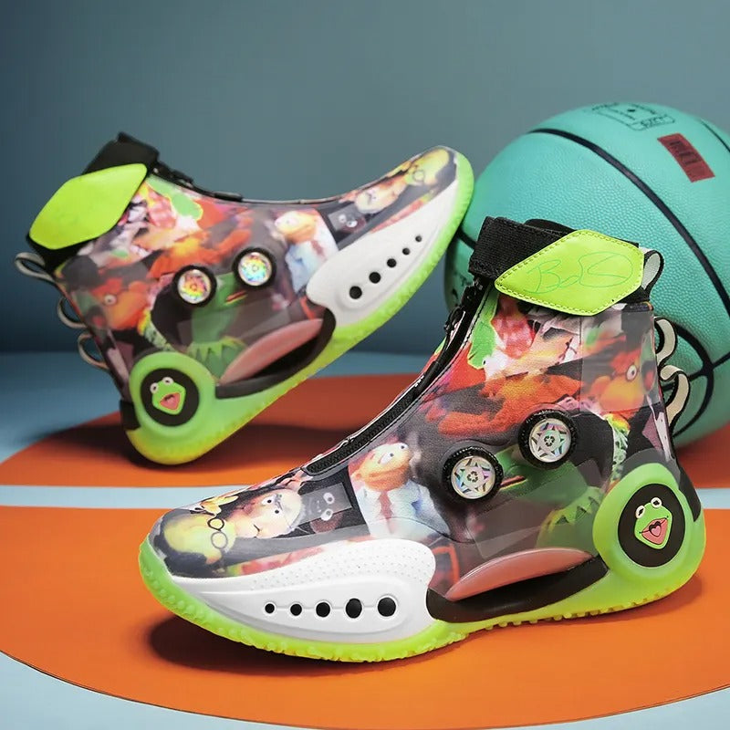 Baskets d'extérieur unisexes respirantes à boucle rotative, chaussures de sport décontractées, de course, de mode, blanc cassé | 8826