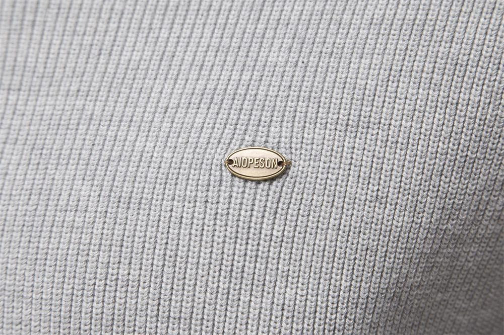 Cardigan con cerniera in cotone, maglioni casual, maglione invernale a collo alto | Y832