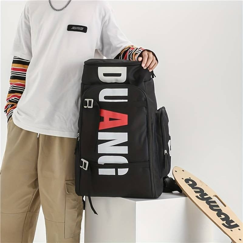 Zaini da trekking di grande capacità, zaini da giorno per esterni, borse da viaggio estetiche con tasche multiple, borsa da campeggio, skateboard e sci | 2C101