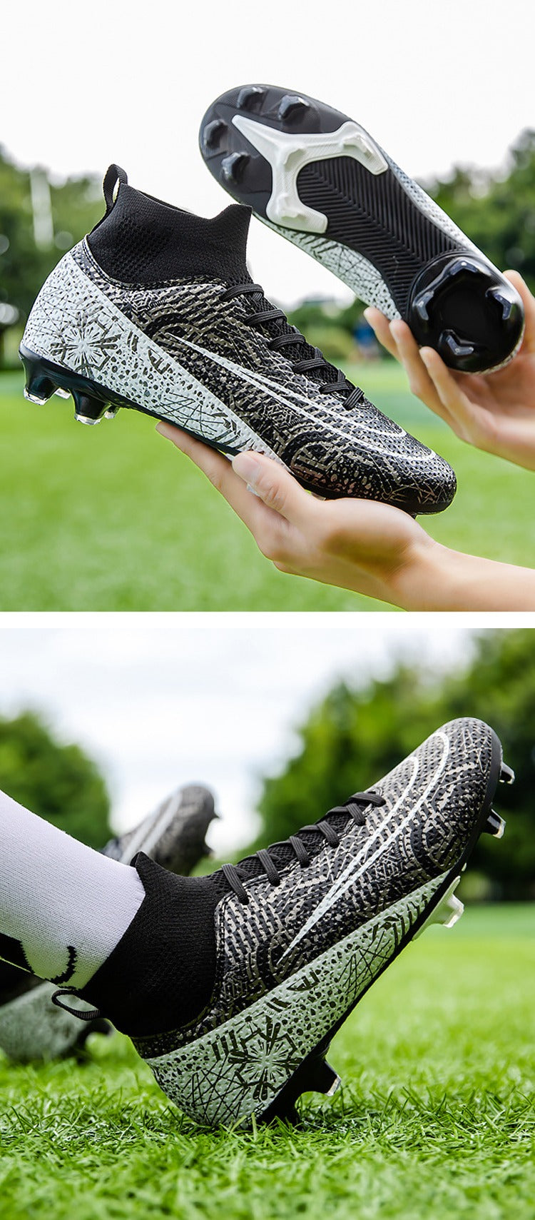 Chaussures de football professionnelles à crampons montantes et respirantes | 23152
