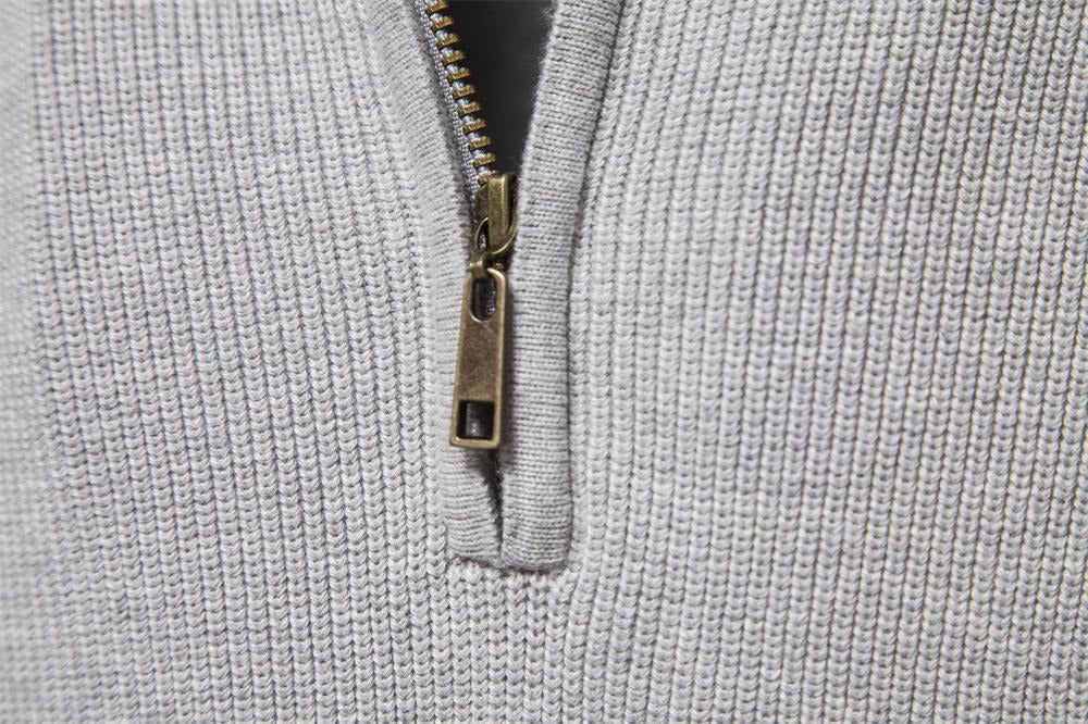 Cardigan con cerniera in cotone, maglioni casual, maglione invernale a collo alto | Y832