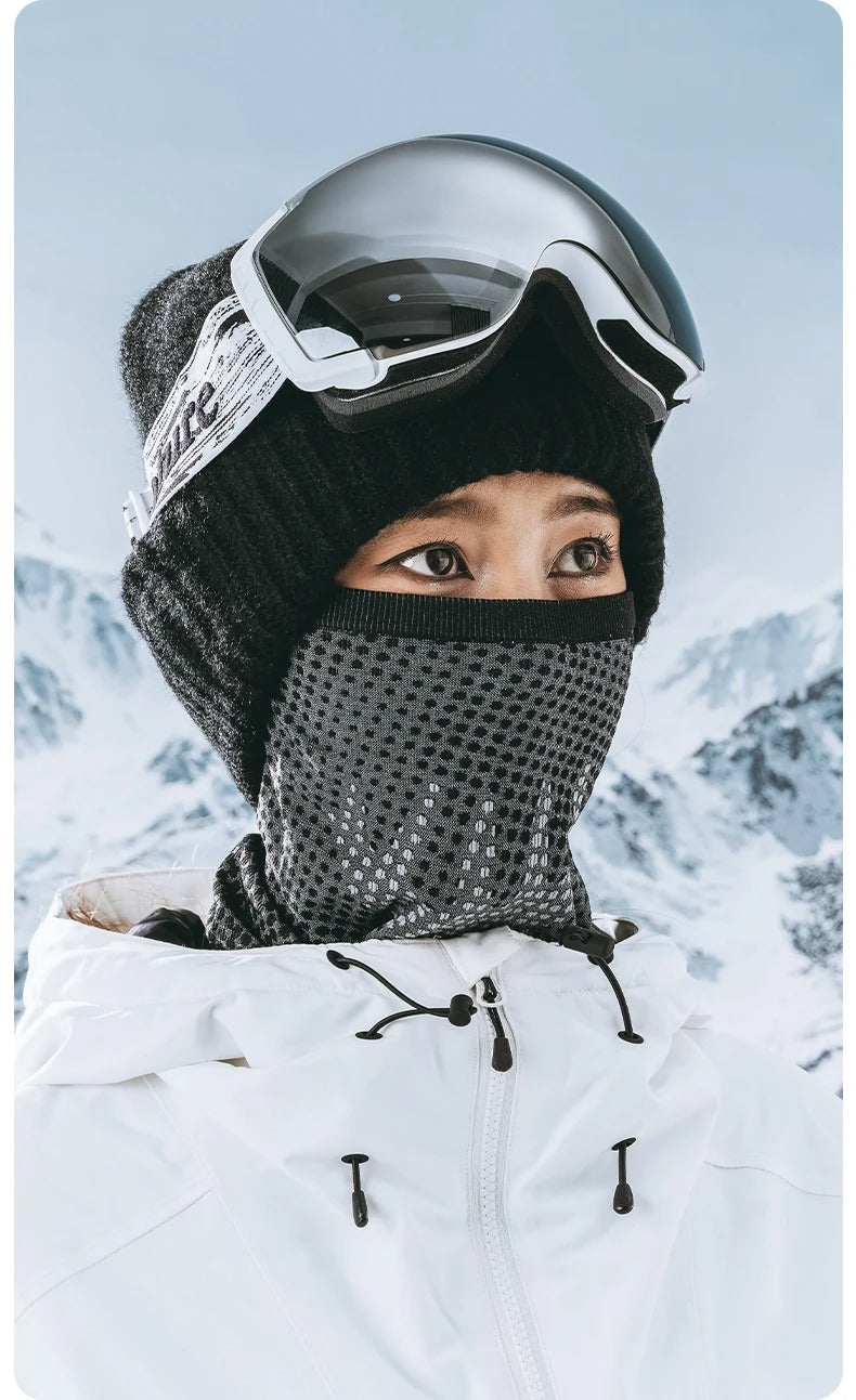 Maschera da sci antivento invernale in pile per ciclismo, sciarpa da esterno | WB022