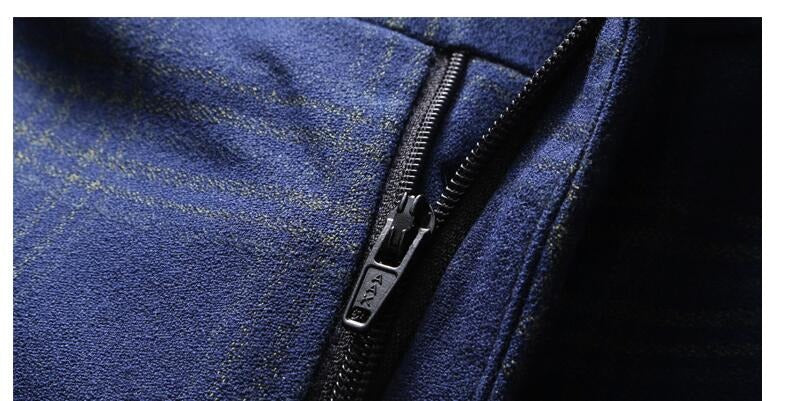 Completo da uomo a quadri 3 pezzi slim fit doppiopetto giacca gilet pantaloni | 6027