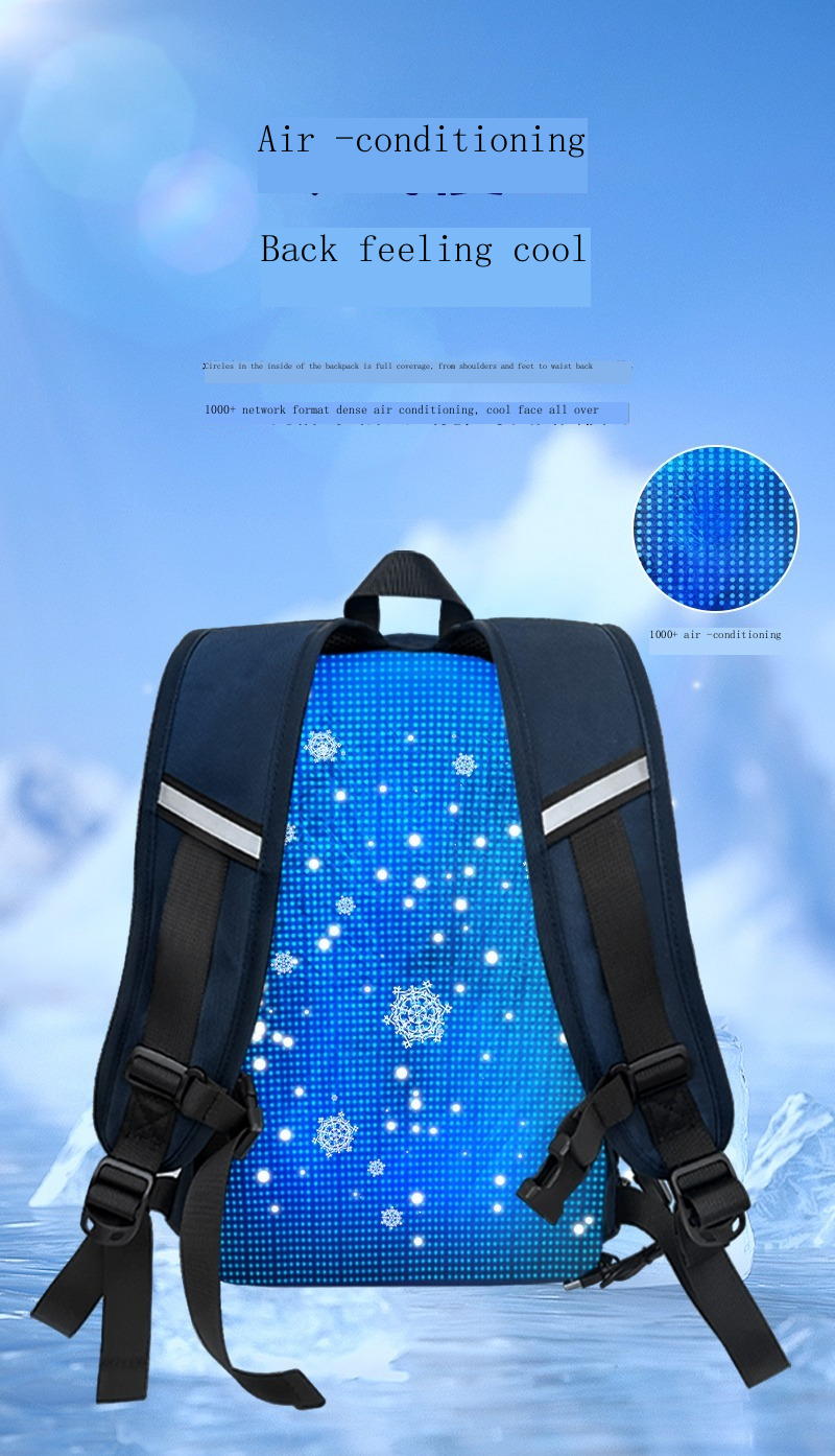 Zaino estivo SenmiCool da 30 litri per esterni con mini ventilatore per aria condizionata a semiconduttore per escursioni, pellegrinaggio musulmano, viaggio Hajj Umrah e borsa per alpinismo