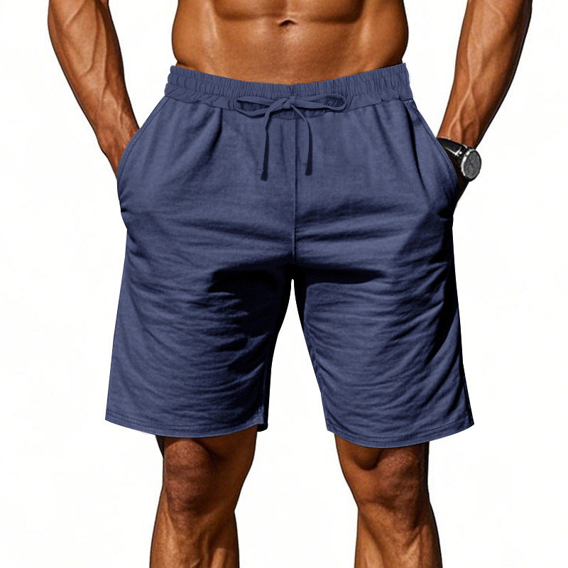 Men's Lightweight Linen-Blend Beach Shorts - Relaxed Fit 5-Inch Casual Shorts | WW-2