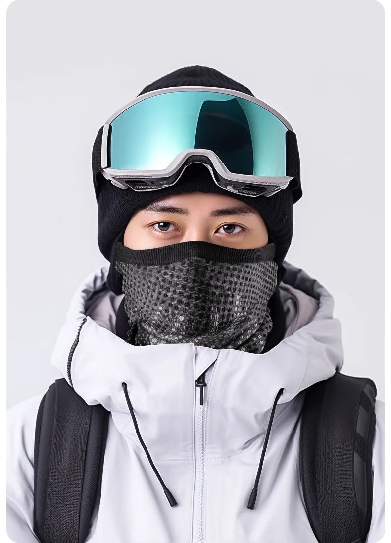 Maschera da sci antivento invernale in pile per ciclismo, sciarpa da esterno | WB022