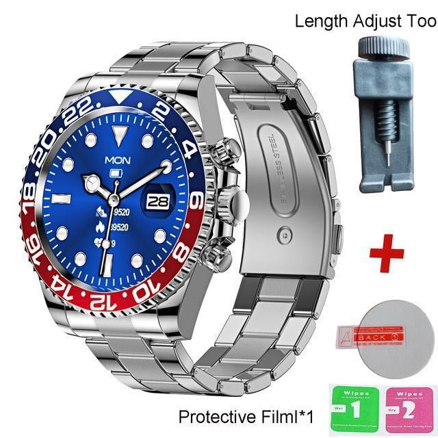 Montre connectée pour homme avec bracelet en acier et appels BT, style Rolex, pour le sport et les affaires | AW-12