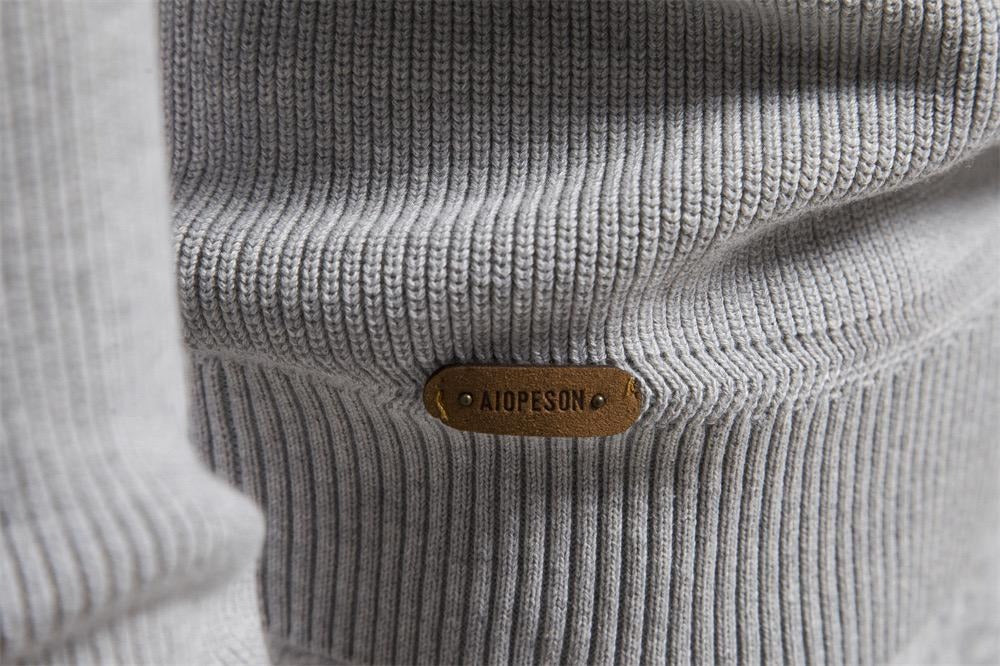 Cardigan con cerniera in cotone, maglioni casual, maglione invernale a collo alto | Y832