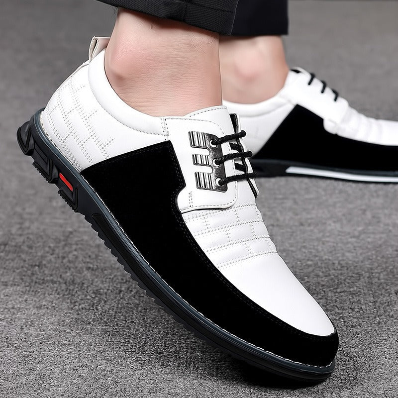 Men's Plaid British Style Derby Shoes Non-Slip Leather Loafers Moccasins Wedding Dress Shoes |