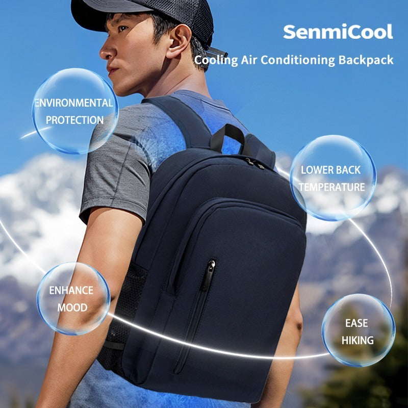 Zaino estivo SenmiCool da 30 litri per esterni con mini ventilatore per aria condizionata a semiconduttore per escursioni, pellegrinaggio musulmano, viaggio Hajj Umrah e borsa per alpinismo