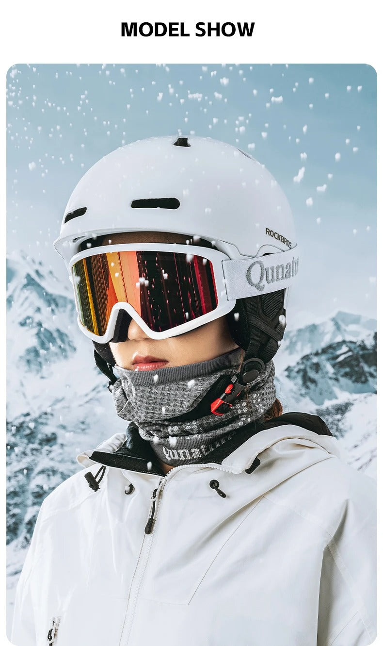 Maschera da sci antivento invernale in pile per ciclismo, sciarpa da esterno | WB022