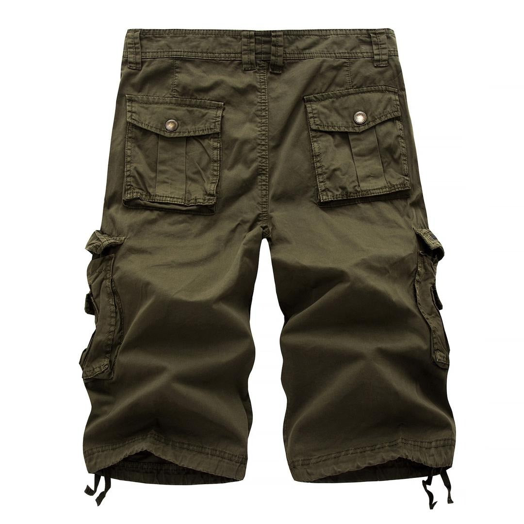 Pantaloncini cargo da combattimento da uomo taglie forti, versatili in cotone, pantaloni a metà gamba in twill, al ginocchio, 3/4, corti, taglie forti, vita da 36" a 48" | A082