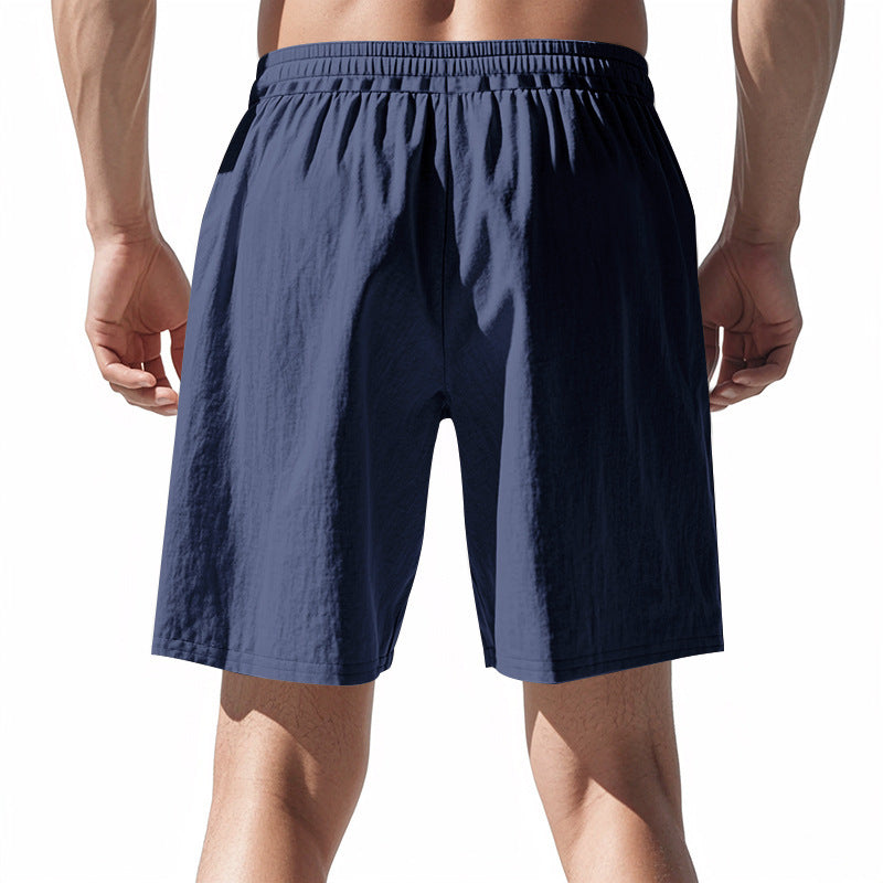 Men's Lightweight Linen-Blend Beach Shorts - Relaxed Fit 5-Inch Casual Shorts | WW-2