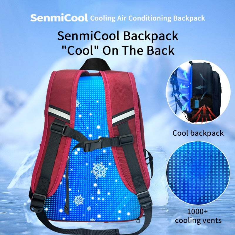 Zaino estivo SenmiCool da 30 litri per esterni con mini ventilatore per aria condizionata a semiconduttore per escursioni, pellegrinaggio musulmano, viaggio Hajj Umrah e borsa per alpinismo